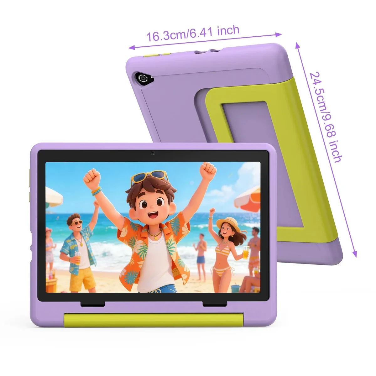 URAO KB1016 Kids Tablet 10.1" — 64GB, Android, 5000mAh, with Shockproof Stand Case
